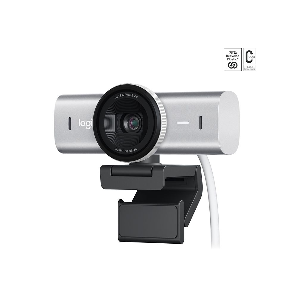 LOGITECH Kamera MX BRIO, 4K Ultra HD, siva, USB-C