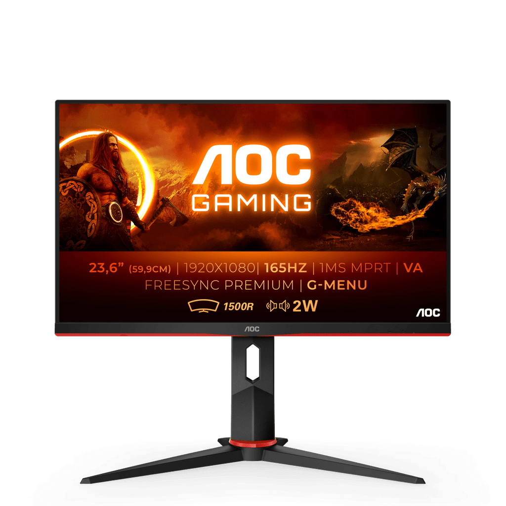 AOC ukrivljen gaming monitor C24G2AE