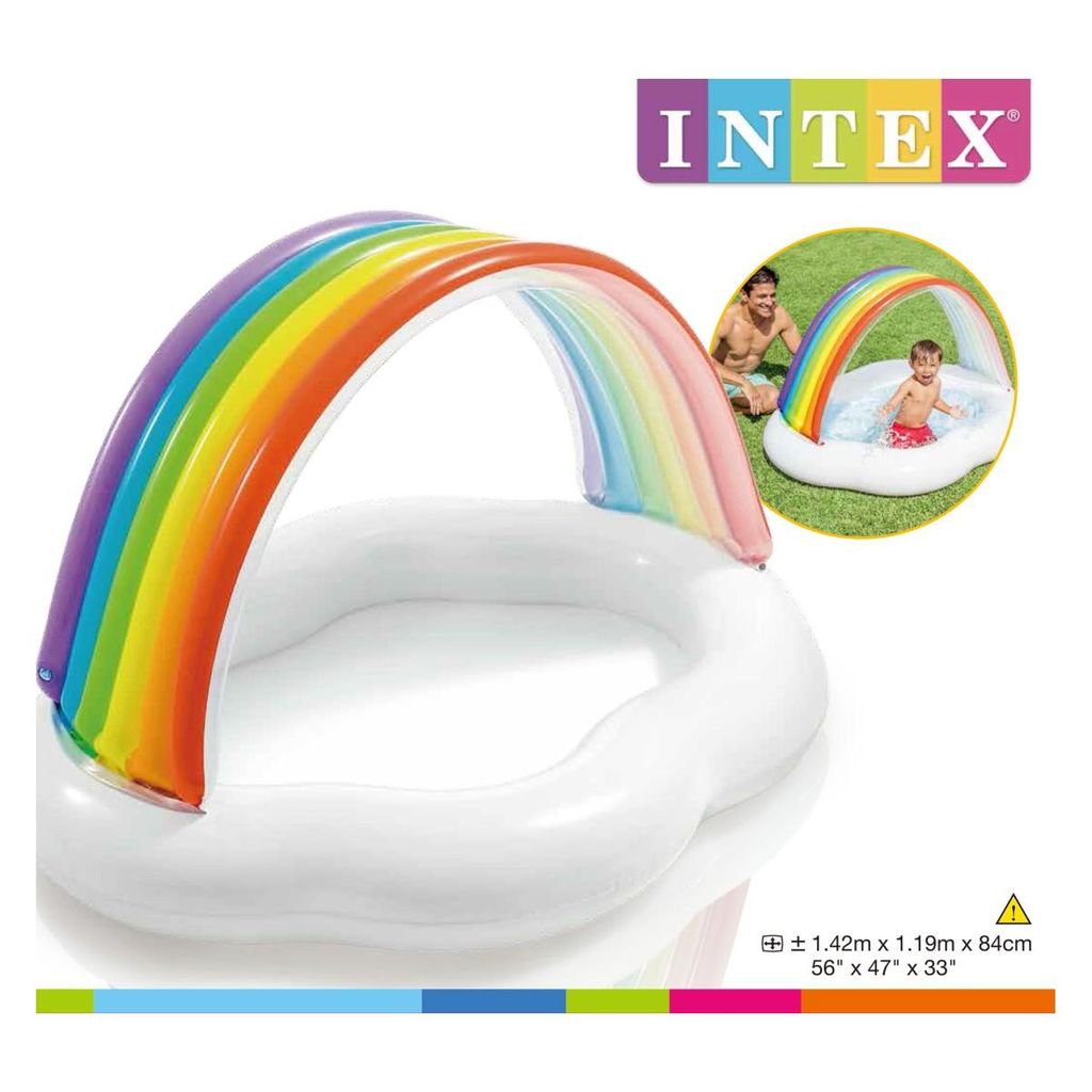 INTEX bazen za malčke mavrica 142 x 119 x 84 cm