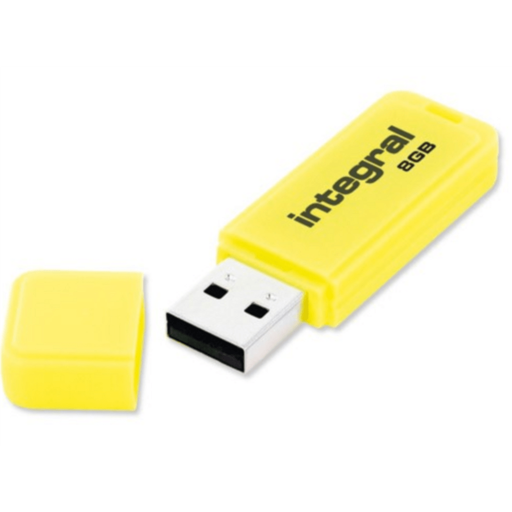 INTEGRAL spominski ključek NEON 8GB USB2.0 - rumen 
