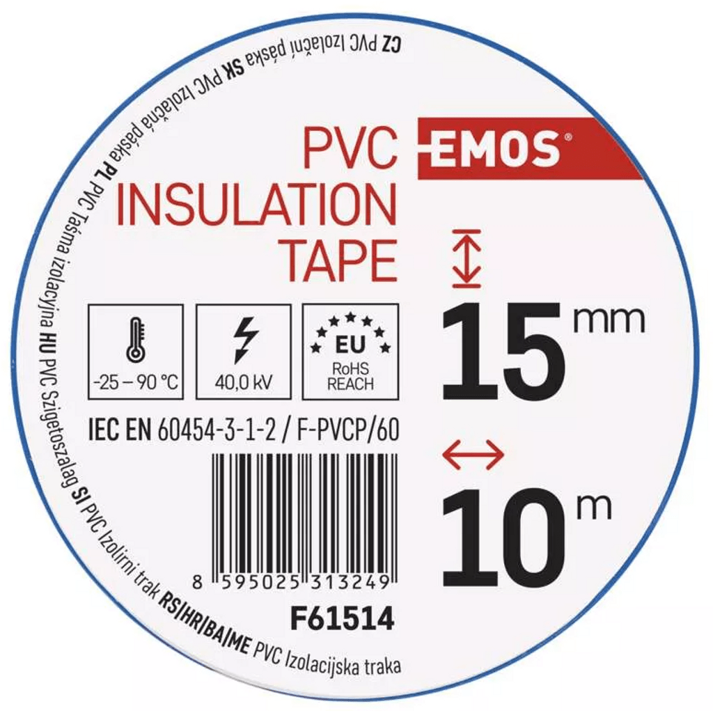 EMOS izolirni trak PVC 15 mm / 10 m - modra
