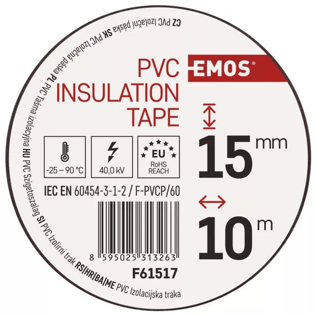 EMOS izolirni trak PVC 15 mm / 10 m - rjava