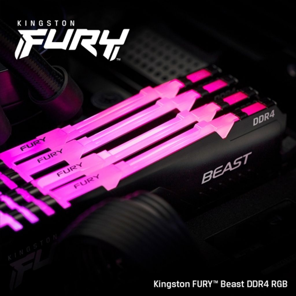 KINGSTON pomnilnik HyperX Fury Beast RGB 8GB DDR4-3200
