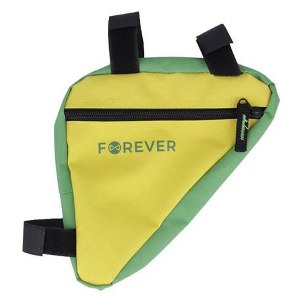 FOREVER Kolesarska torba FB-100, 20x19x4 cm, večnamenska, odporna na vodo, rumeno-zelena
