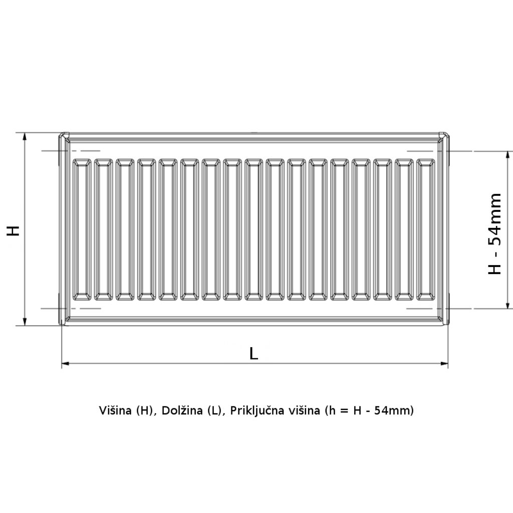 KORADO radiator Classic TIP 20, višina: 500 mm, širina: 500 mm