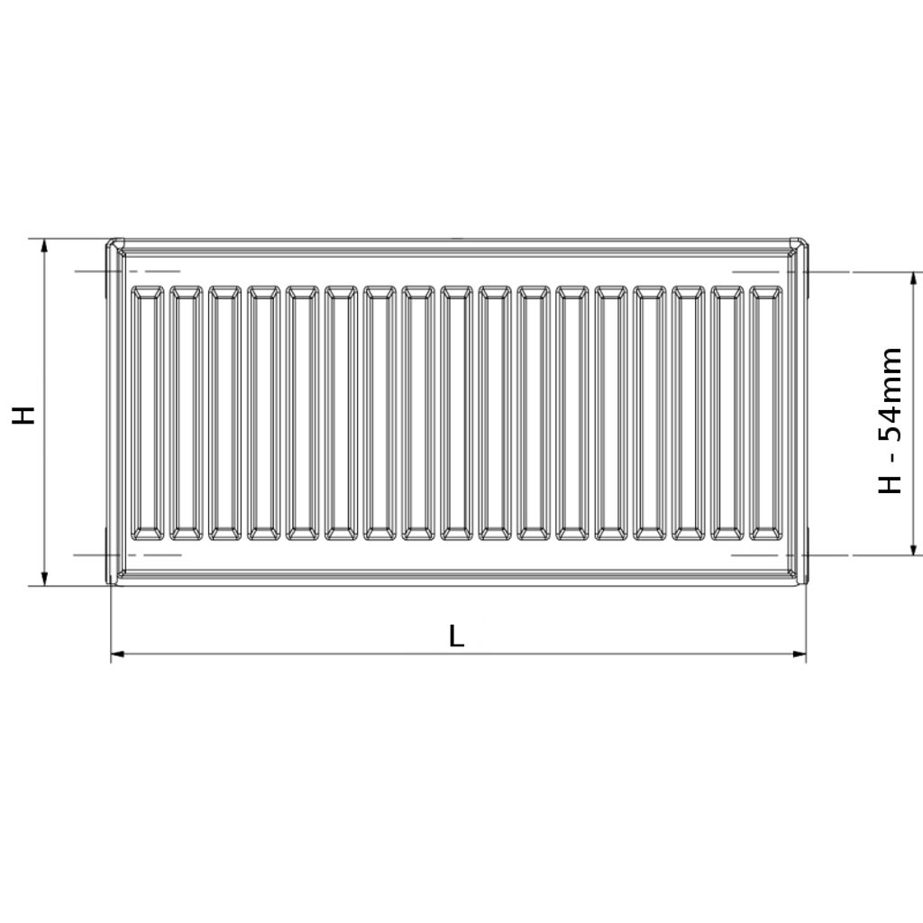 KORADO radiator Classic TIP 10, višina: 500 mm, širina: 400 mm