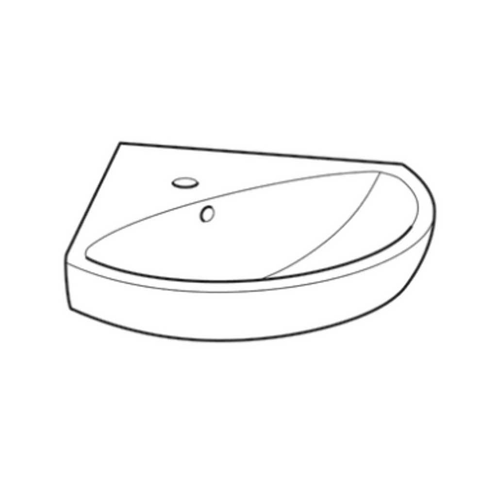 GEBERIT kotni stenski umivalnik Selnova, 59 cm (500.327.01.1)
