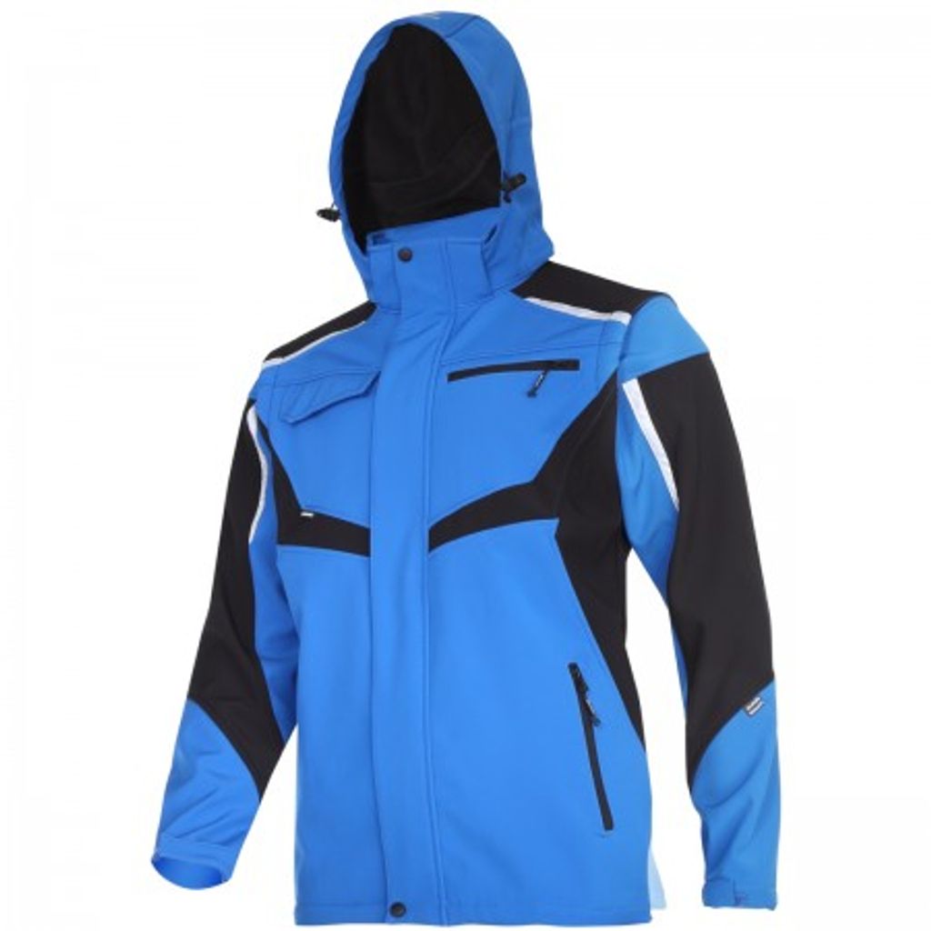 LAHTI  softshell jakna s snemljivimi rokavi L4093005 - modro črna, 2XL