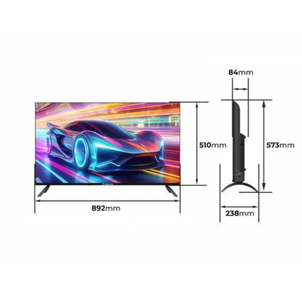 MANTA LED TV 40LFA123E, 101cm (40"), Full HD, Android, WiFi, Dolby Digital+, STEREO 5.1, DVB-C/T/T2/S/S2, Hotel Mode, 3x HDMI, 2x USB, 1x CI+, Frameless oblika