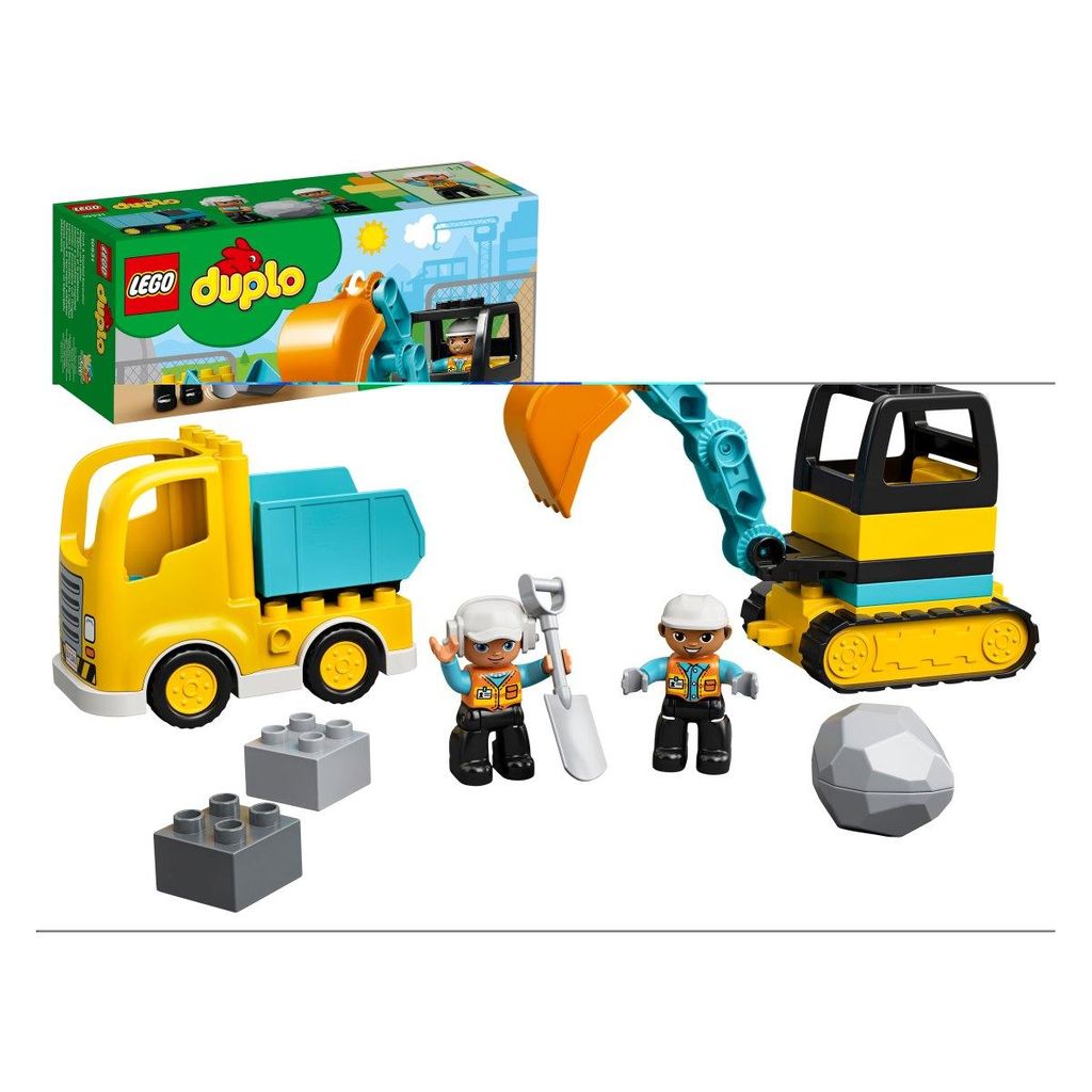 LEGO Duplo 10931 Tovornjak in bager na gosenicah