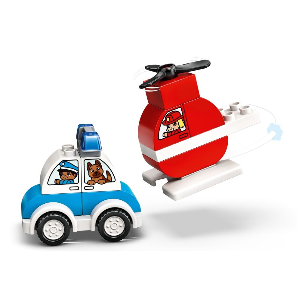 LEGO DUPLO My First 10957 Gasilski helikopter in policijski avtomo