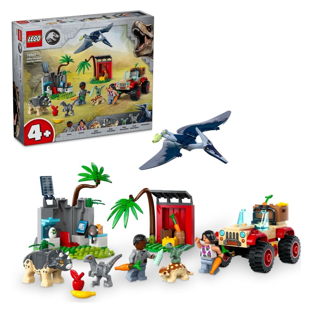 LEGO® JURASSIC WORLD 76963 Reševalno središče za dinozavrske mladiče