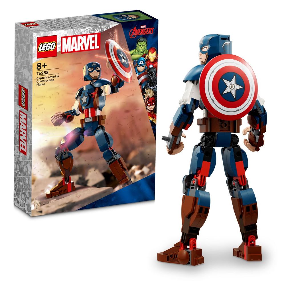 LEGO® SUPER HEROES Konstrukcijska figura Stotnik Amerika - 76258