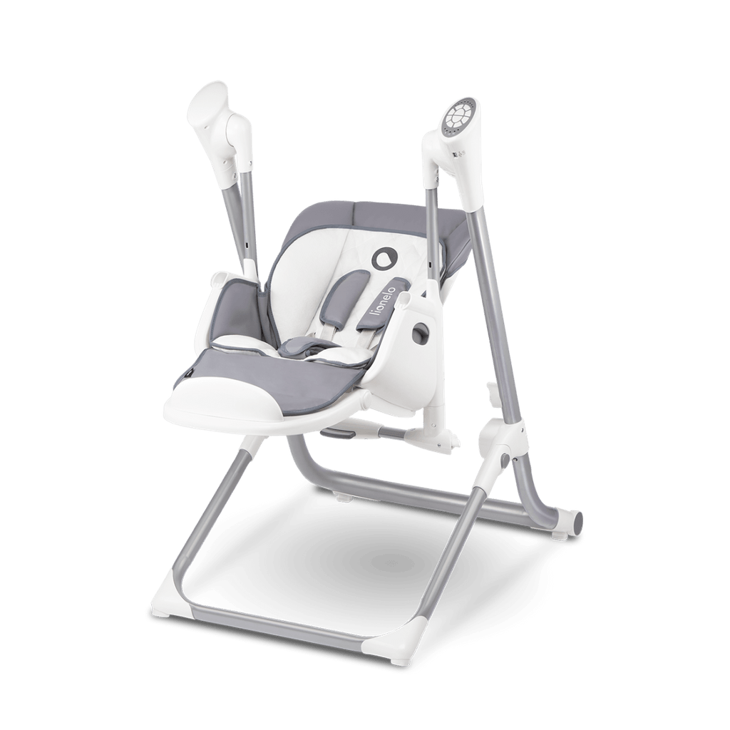 LIONELO stolček za hranjenje NILES - siv