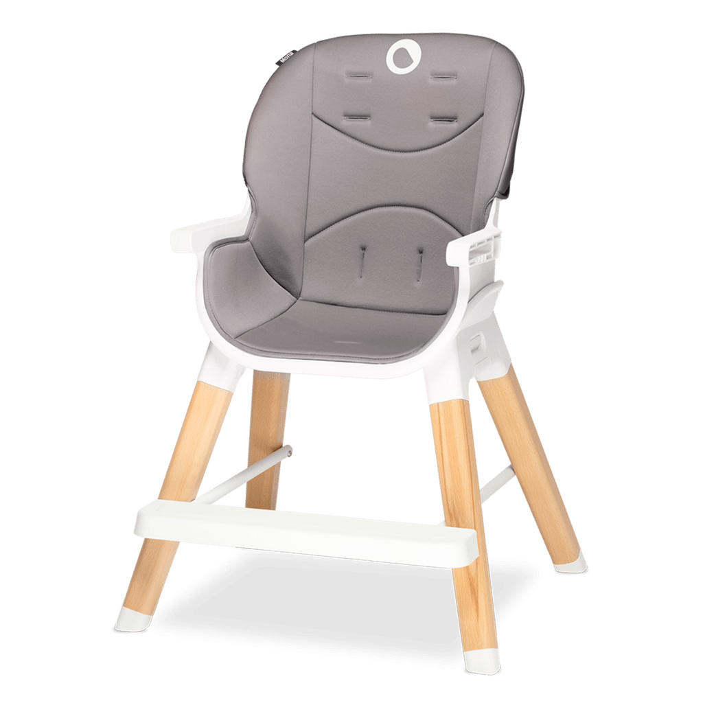 LIONELO stolček za hranjenje 4v1 Mona - siv