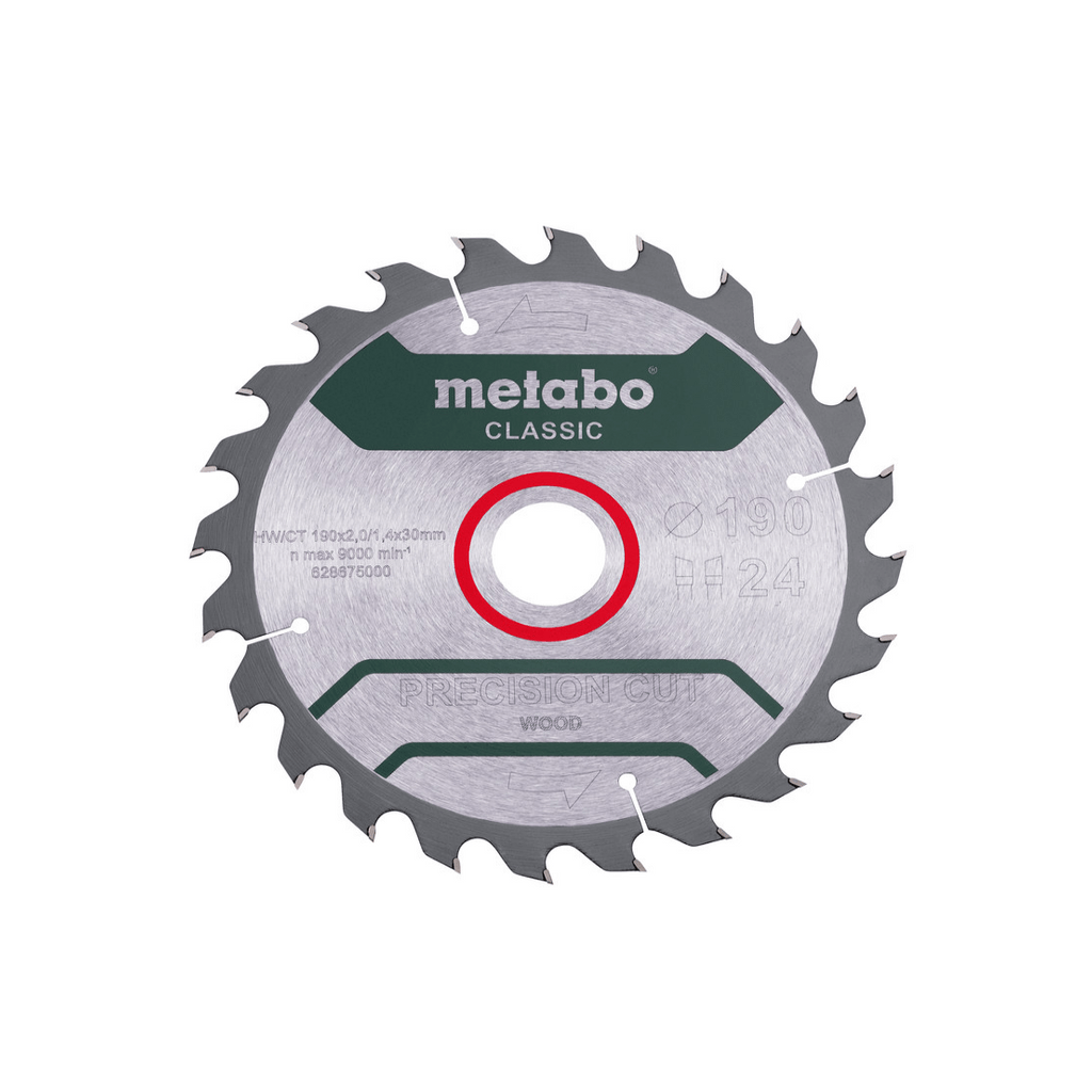 METABO list žage precision cut wood - classic, 190X30 Z24 WZ 15° (628675000)