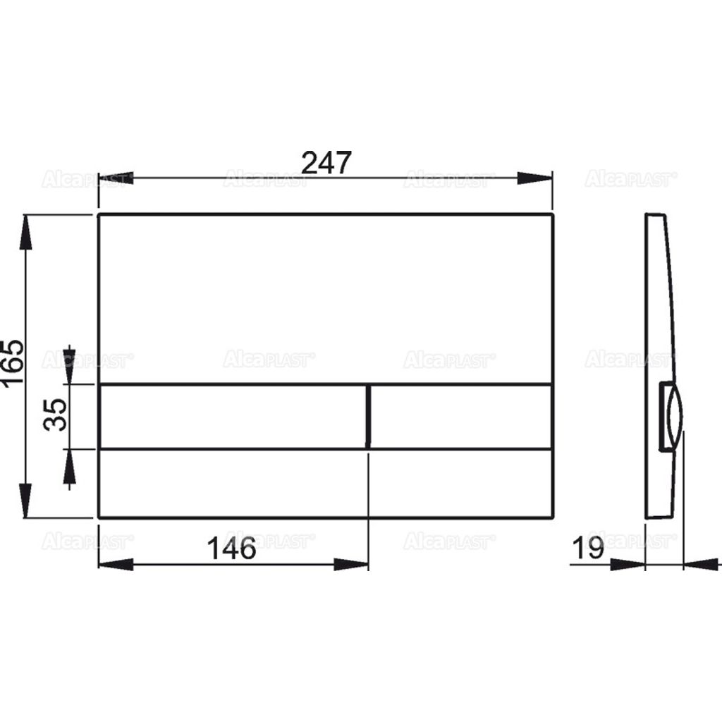 ALCA podometni splakovalnik za WC školjko A101+M1710(TIPKA GRATIS)