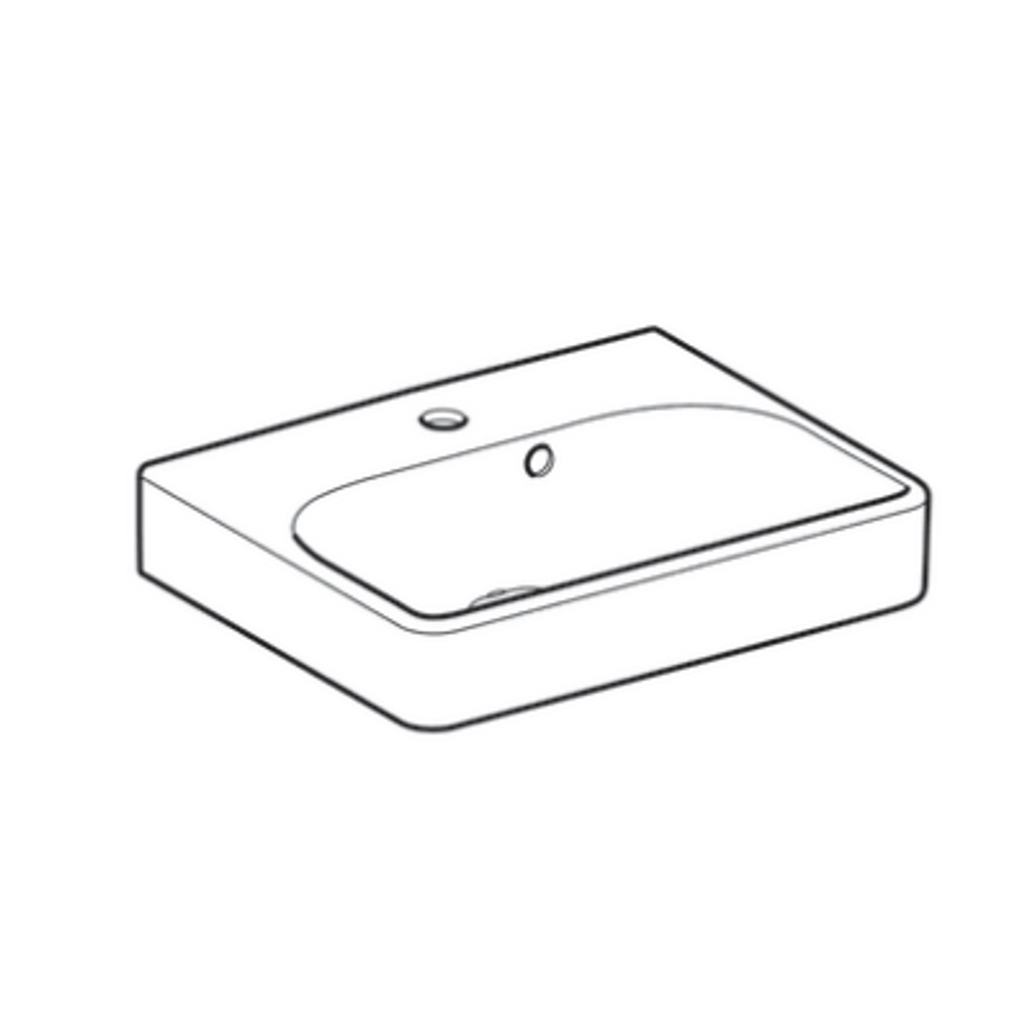 GEBERIT manjši stenski umivalnik Smyle Square (500.222.01.1)