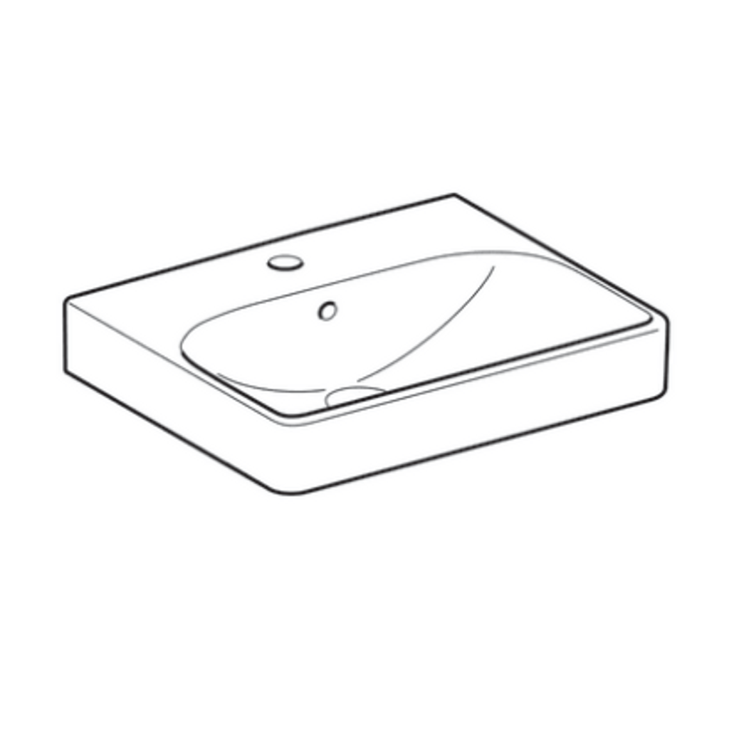 GEBERIT manjši stenski umivalnik Smyle Square (500.256.01.1)
