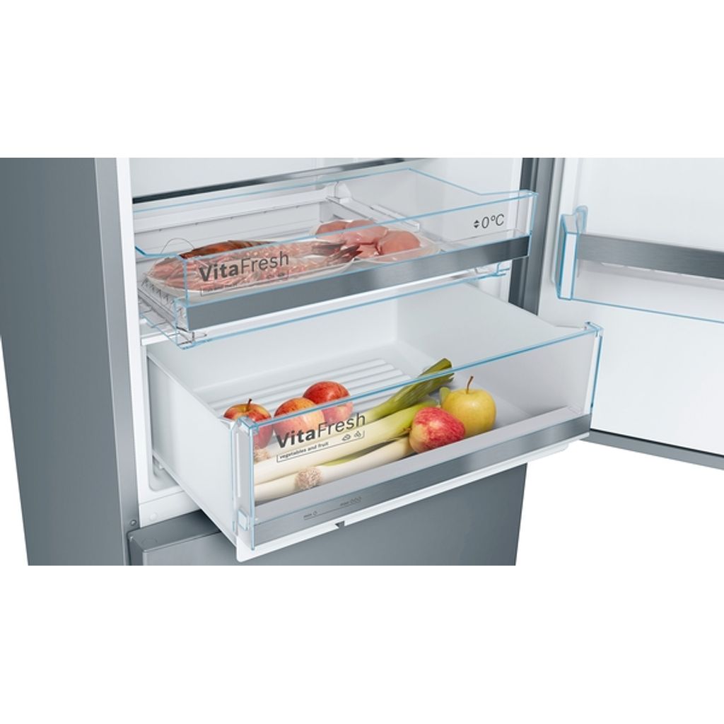 BOSCH Prostostoječi hladilnik z zamrzovalnikom spodaj KGE49AICA