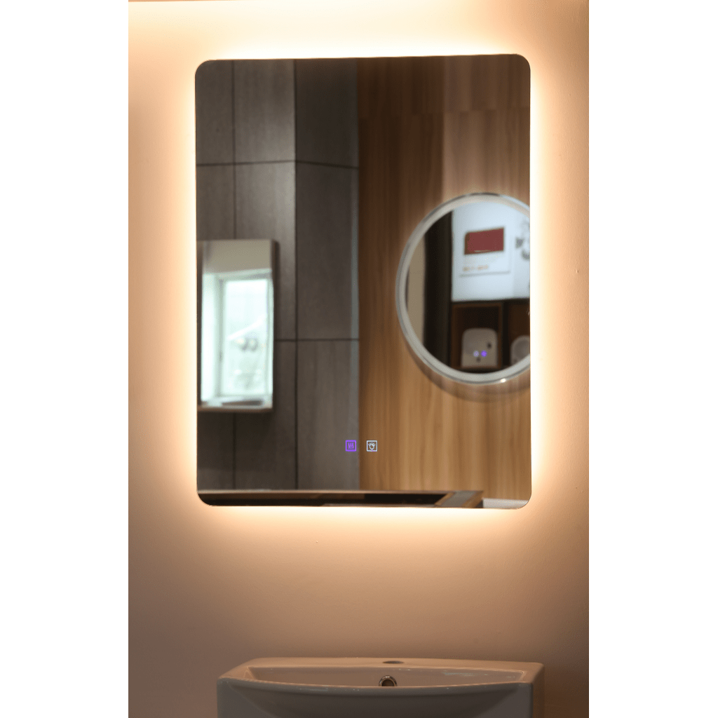 BELNEO Ogledalo kopalniško z LED osvetlitvijo pravokotno 600x800mm MS-H-6080