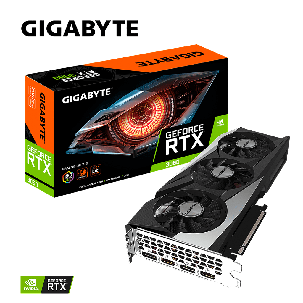 GIGABYTE Grafična kartica GeForce RTX 3060 GAMING OC 12G, 12GB 