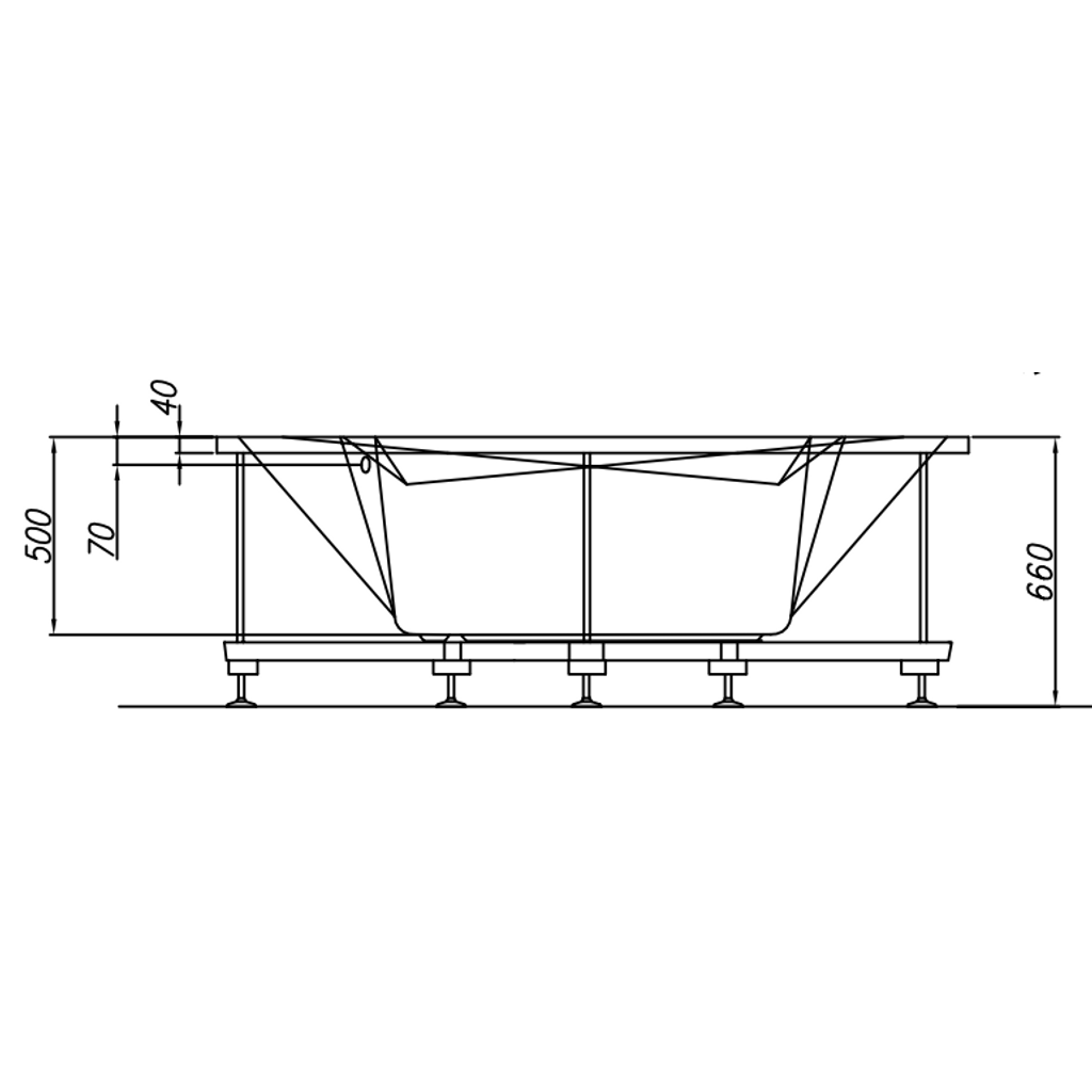 KOLPA SAN Masažna kopalna kad (vodni in zračni masažni sistem) NABUCCO 190 x 120 cm
