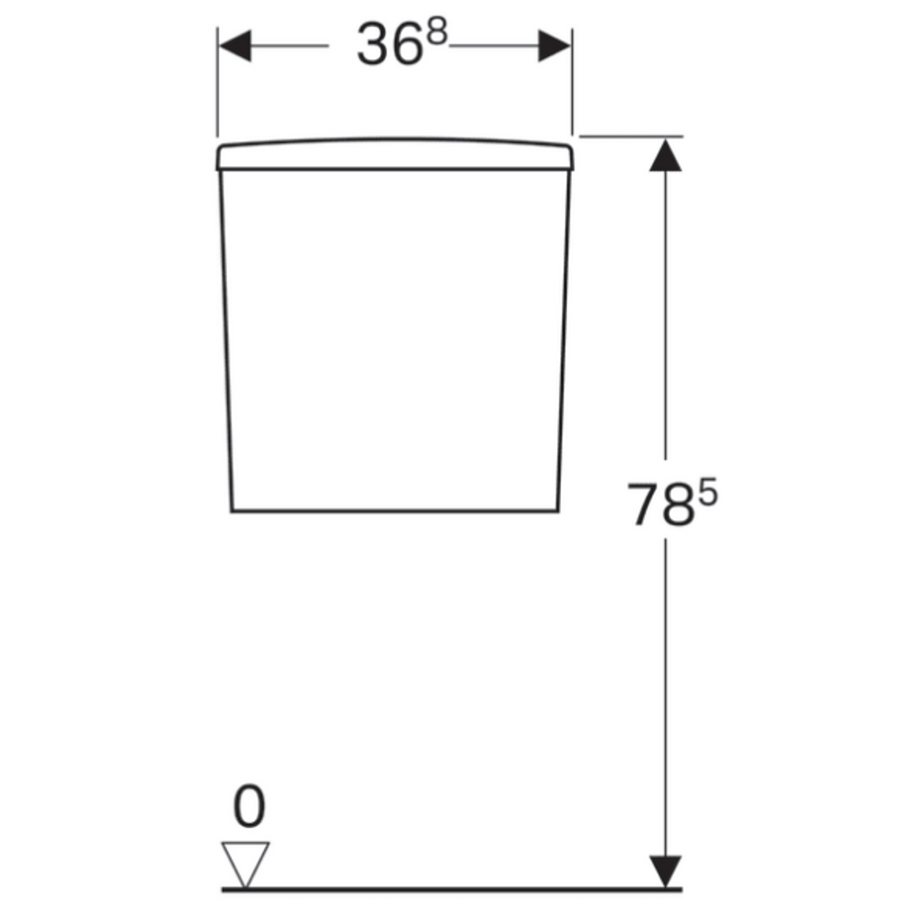 GEBERIT nadometni splakovalnik za monoblok izvedbo Selnova Square (500.267.01.1)