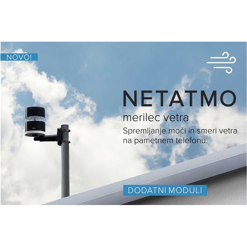 NETATMO wind gaude merilec vetra + montažni nosilec