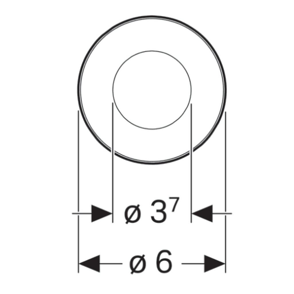 GEBERIT zgornji del sifona z notranjim zamaškom ventila s tipko d=60 mm (500.087.00.1)