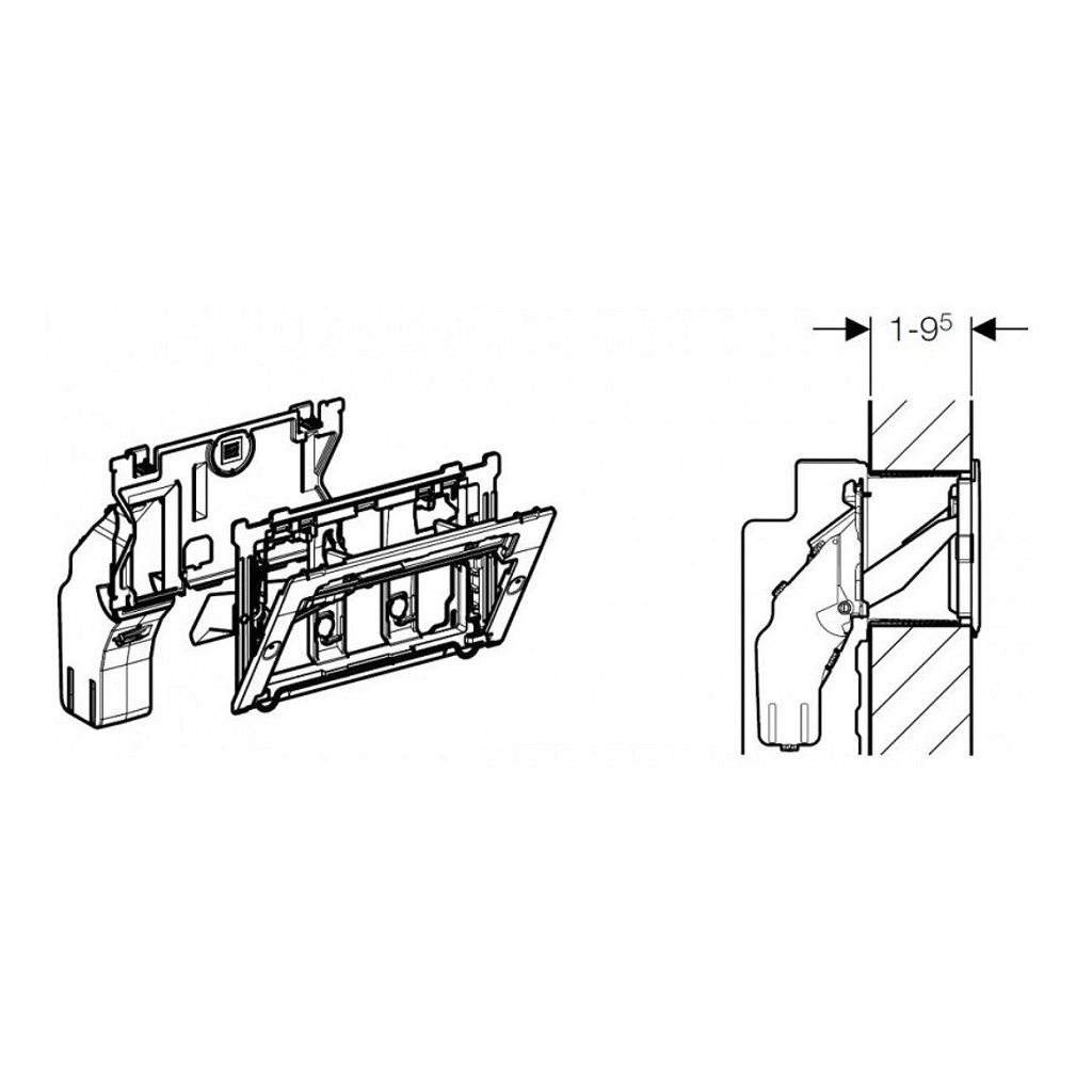 GEBERIT Okvir za vnos čistilne tabletke DuoFresh za podometni splakovalnik Sigma 12 cm (115.610.00.1)