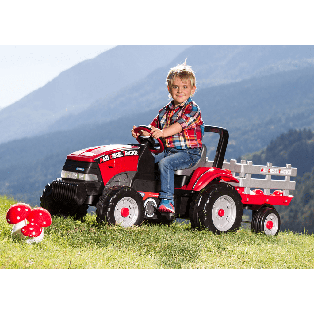 PEG PEREGO traktor na pedala Maxi Diesel Tractor s prikolico