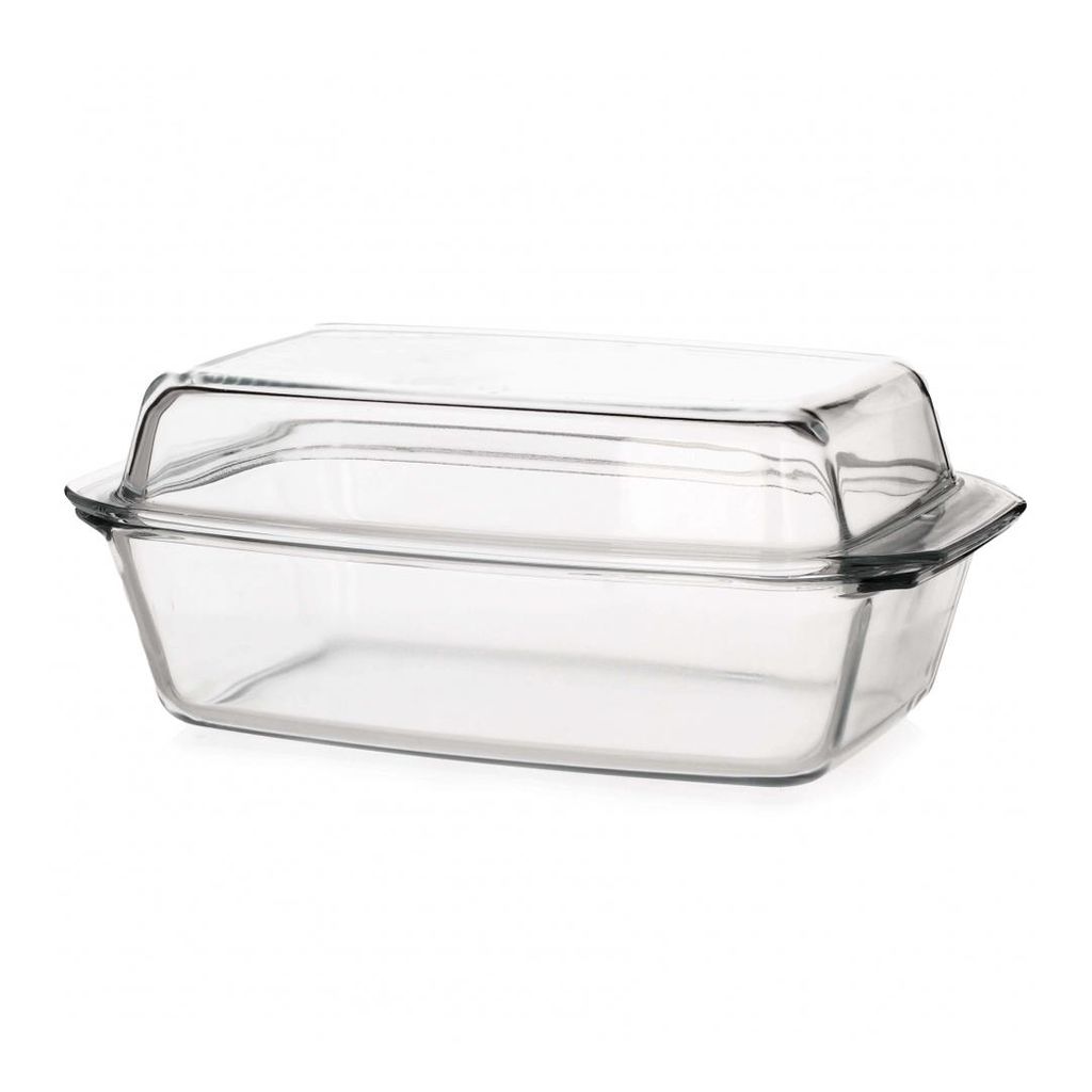 Steklen ovalni pekač s pokrovom Simax 41,6x26xh16cm / 8l / ovalen / steklo