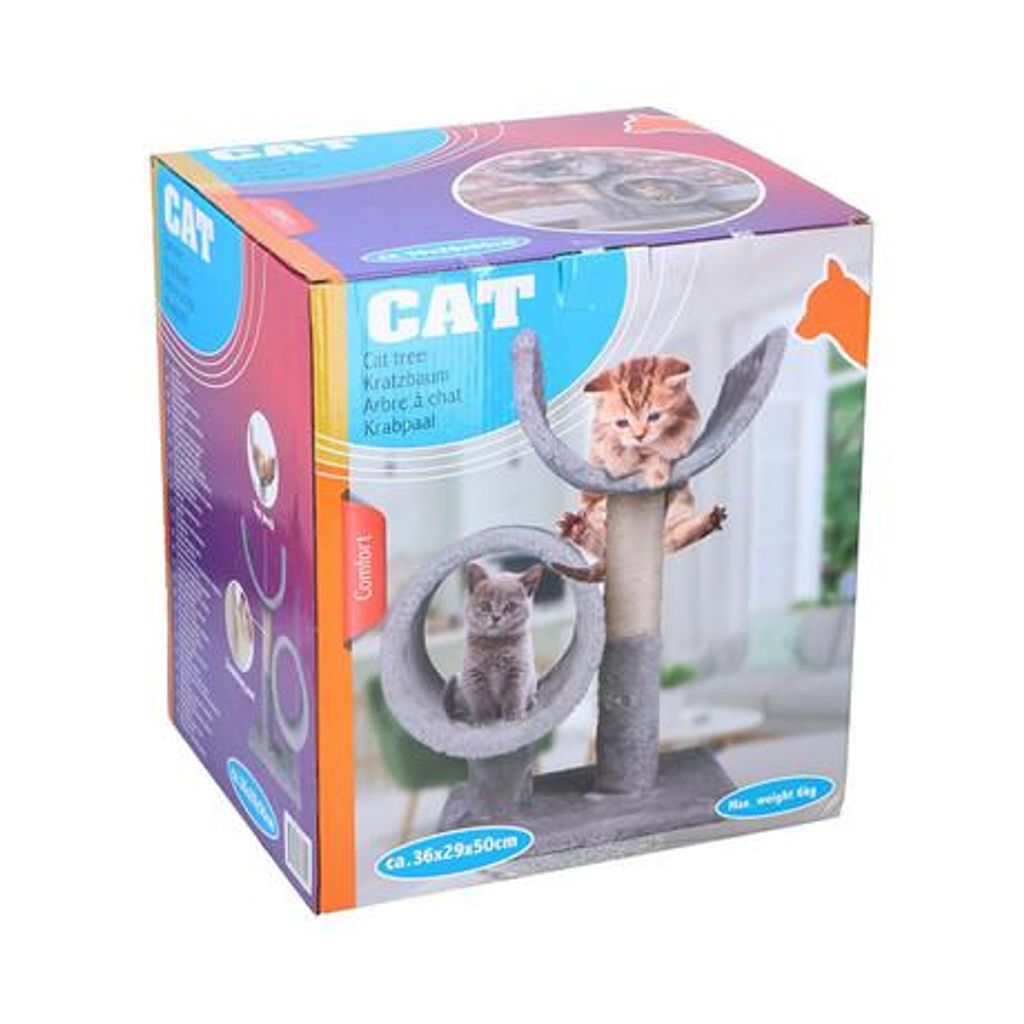 Pet Toys mačje drevo in praskalnik za mačke, 50x29x33cm, 2 nivoja