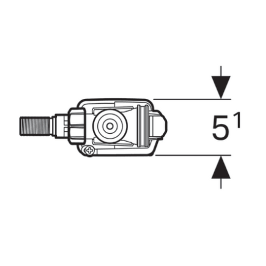 GEBERIT polnilni ventil tip 333 za vgradnjo v nadometni splakovalnik, priključek za vodo s strani 3/8" (136.735.00.3)