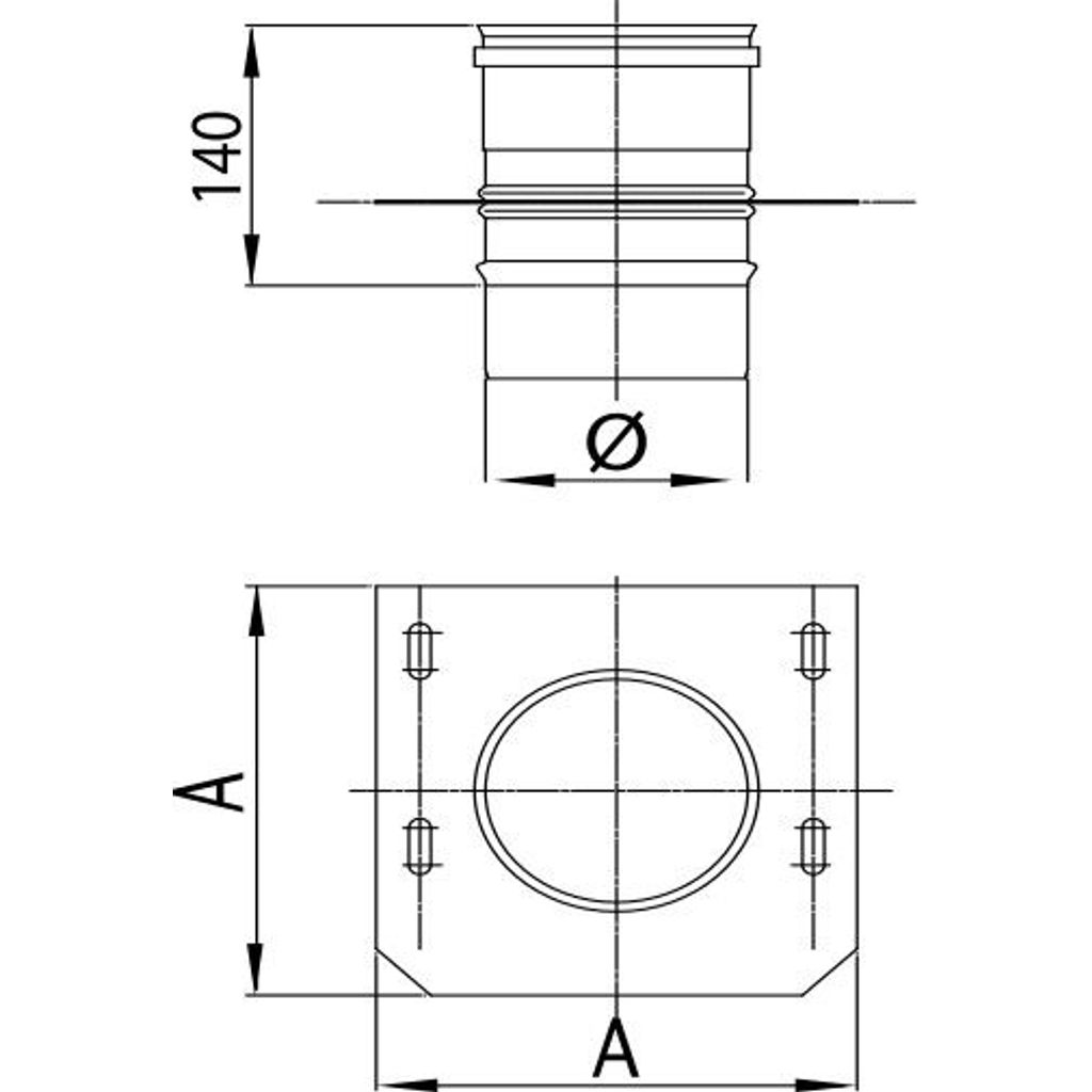 STABILE plošča z ravnim elementom d.110  PS316L