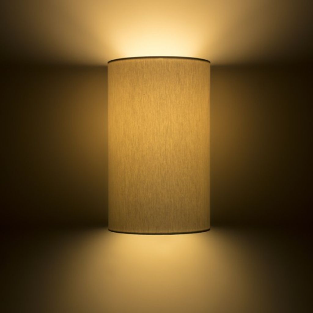 RENDL stenska svetilka RON W 15/25 230V E27 28W  - Chintz svetlo siva/beli PVC 