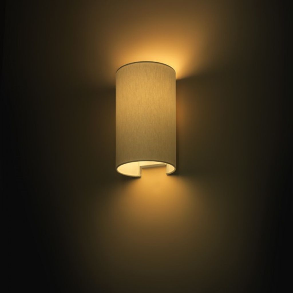 RENDL stenska svetilka RON W 15/25 230V E27 28W  - Chintz svetlo siva/beli PVC 