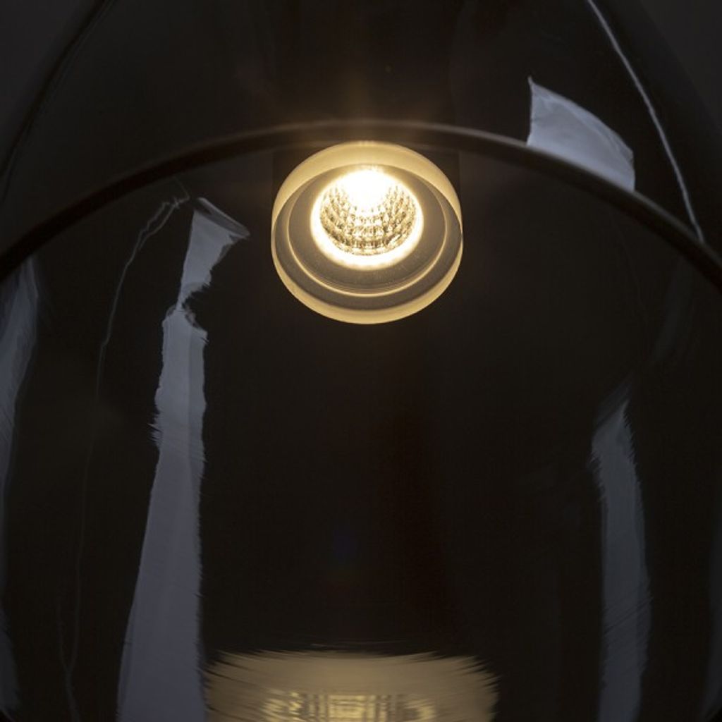 RENDL viseča svetilka BELLINI M LED 230V LED 5W 30°  3000K - črna dimljeno steklo 