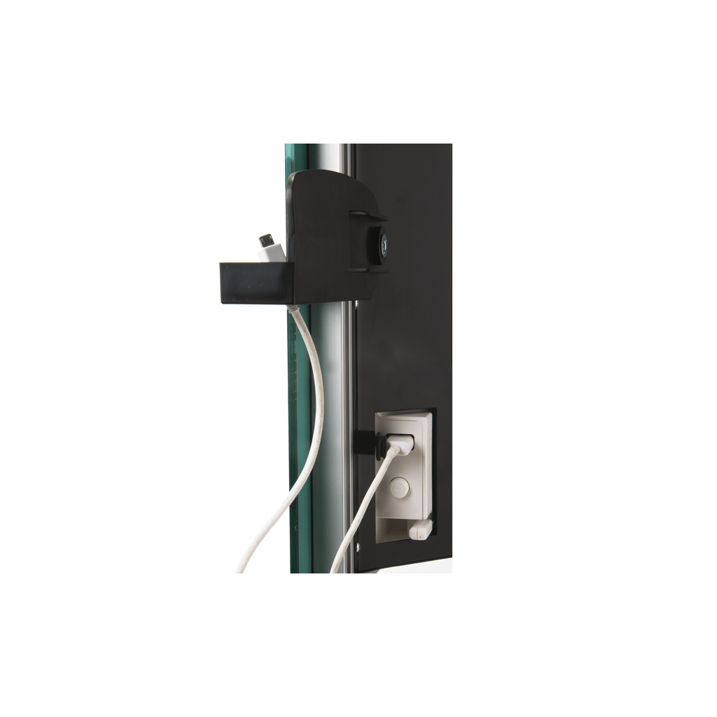 RADIALIGHT kopalniški panelni stenski radiator DEVA, 1500 W (belo steklo)