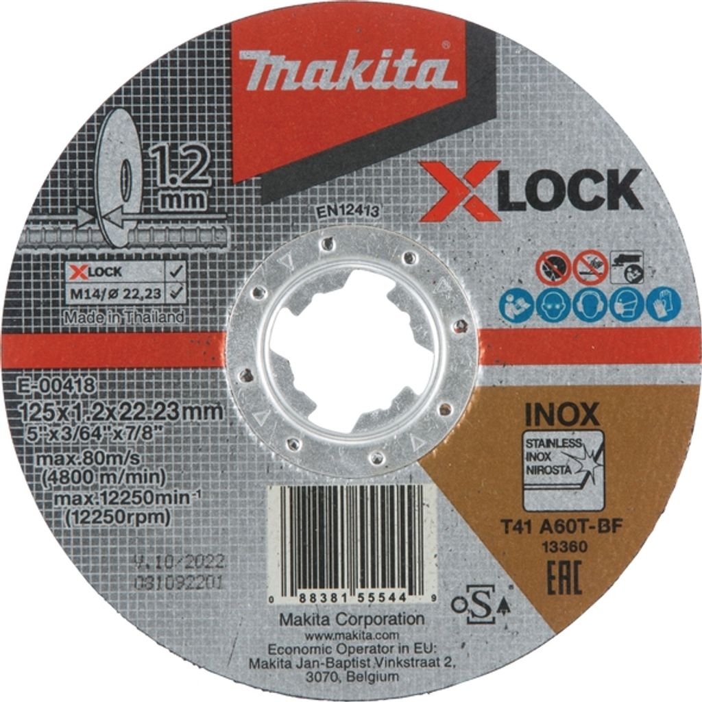 MAKITA rezalna plošča X-LOCK (E-00418)