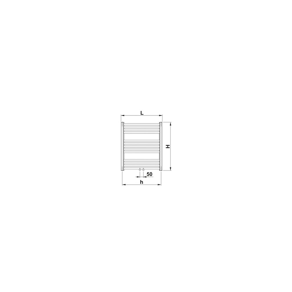 KORADO kopalniški radiator RONDO COMFORT s sredinskim priklopom, višina: 700 mm, širina: 450 mm