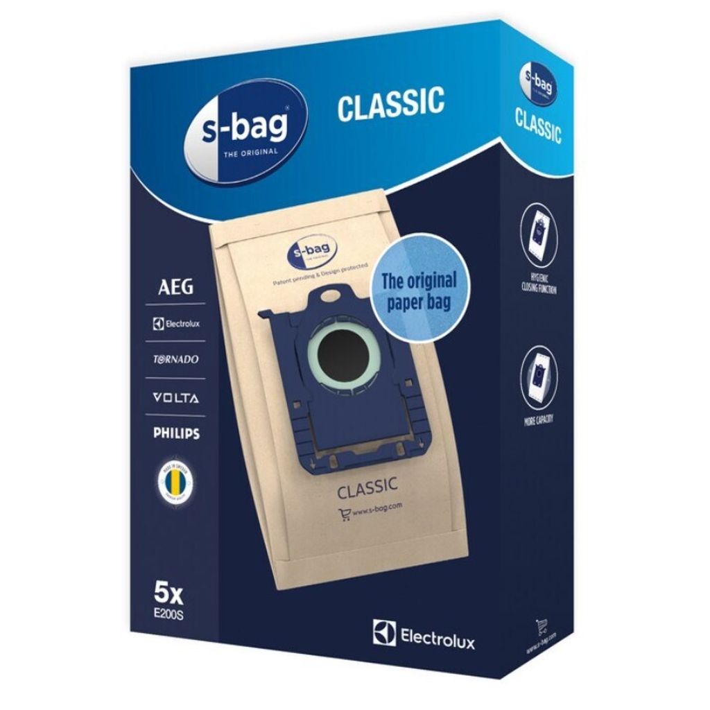 ELECTROLUX S-bag CLASSIC papirnata razgradljiva vrečka za sesalnike E200S