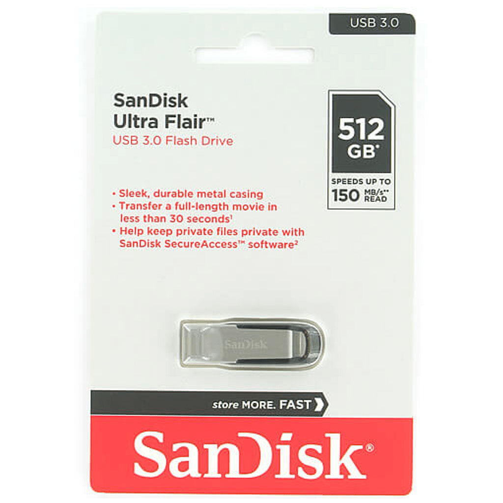 SANDISK spominski ključek Ultra Flair 512GB USB 3.0