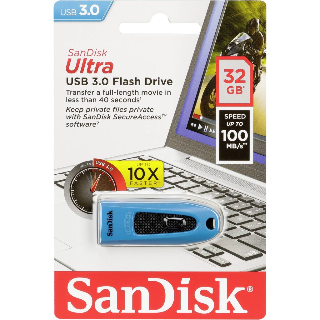 SANDISK spominski ključek Ultra 32GB USB3.0 - moder