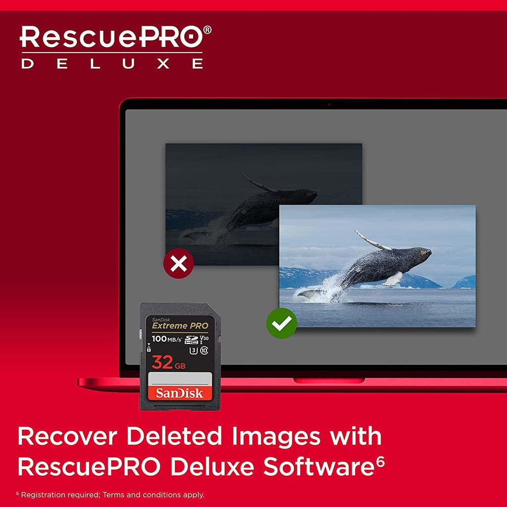 SANDISK spominska kartica Extreme 32GB SDHC spominska katica+ 1 leto RescuePRO