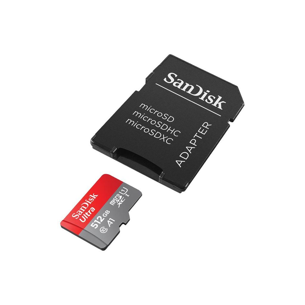 SANDISK spominska kartica + SD adapter Ultra microSDXC 512GB 150MB/s  A1 Class 10 UHS-I