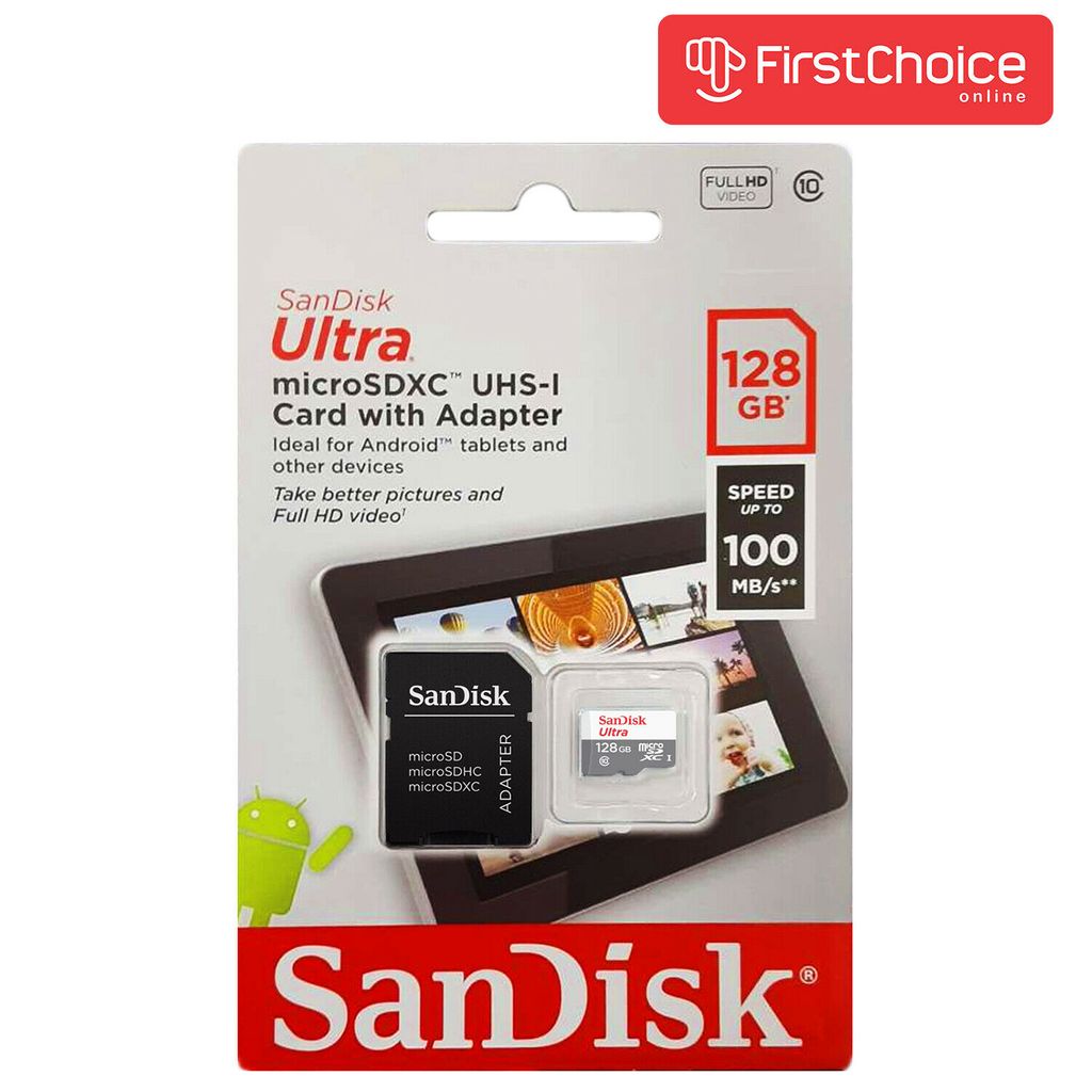 SANDISK spominska kartica + SD Adapter Ultra microSDXC - 128GB