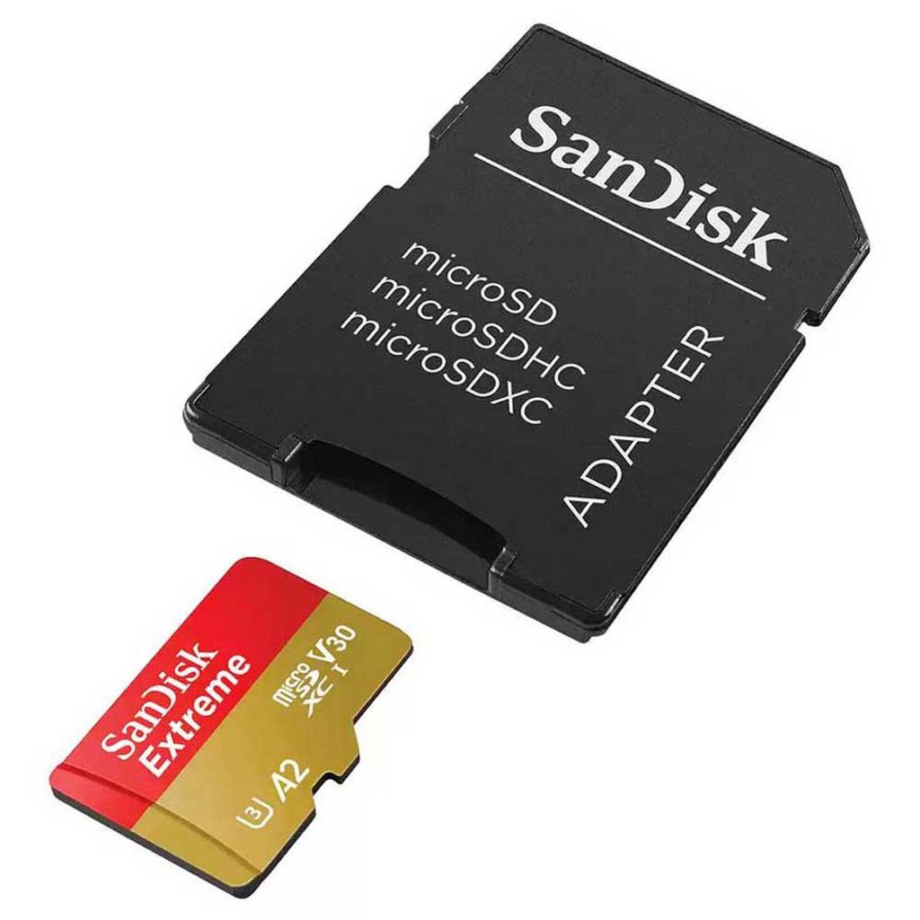 SANDISK spominska kartica Extreme microSDXC 64GB + SD Adapter 170MB/s & 80MB/s A2 C10 V30 UHS-I U3