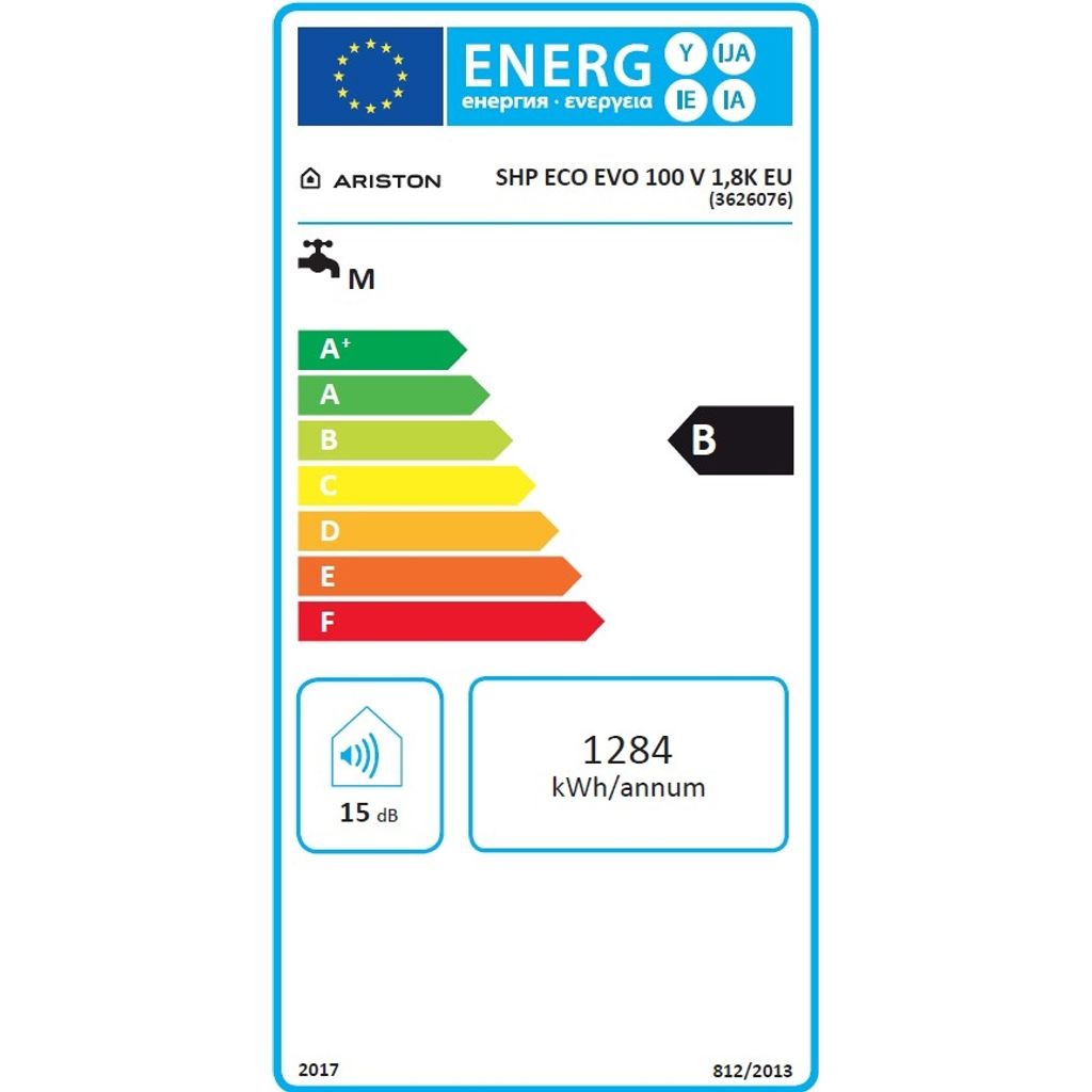 ARISTON električni grelnik vode SHAPE ECO EVO 100 V 1.8 K EU (3626076)